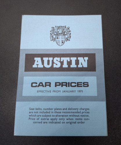 Austin price list - austin,