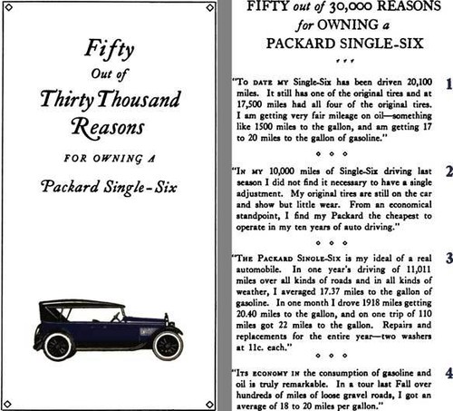 Packard 1922 fifty out - fifty, of