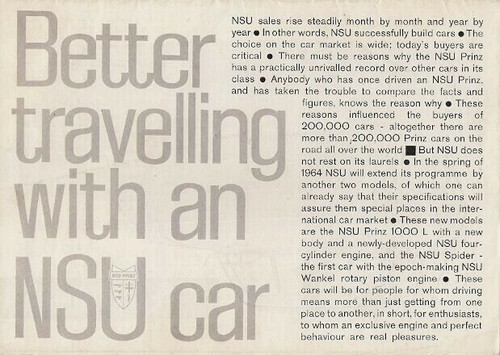 Nsu range 1963 market - 1963-64, uk