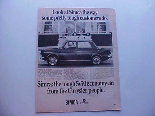 1967 simca 1000 large vintage - simca, 1000--large