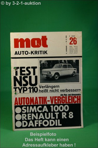 Mot nsu 110 simca - nsu, 1000