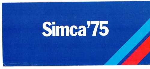 Simca range 1975 market - simca,