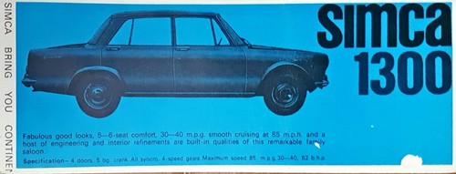 Simca 1000 1300 1500 - 1300, /