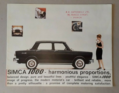 Simca 1000 brochure 1962 - simca,