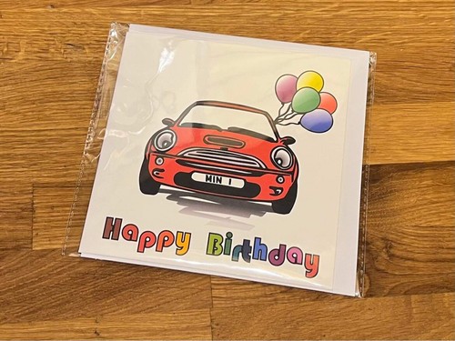Mini cooper happy birthday - happy,