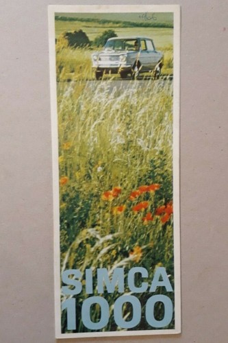 Simca 1000 brochure - 1966,