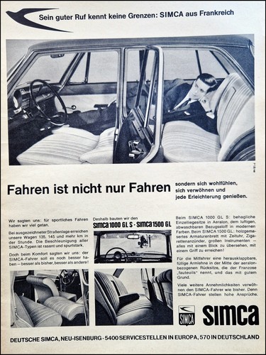 Simca 1000 1500 - gl, s,