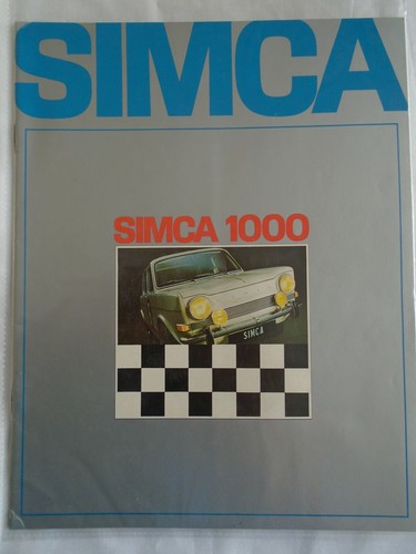 Simca 1000 brochure sep 1968 - 1000,